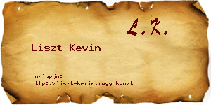 Liszt Kevin névjegykártya